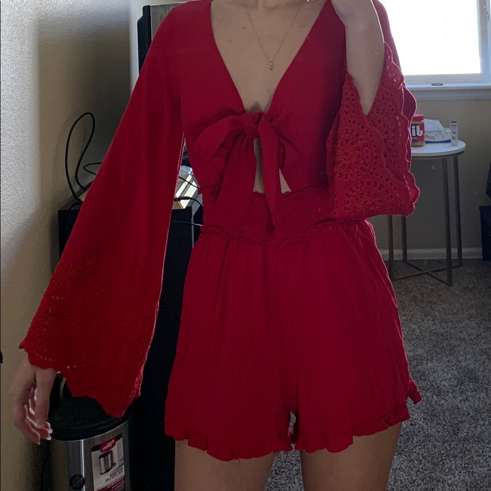 red romper
